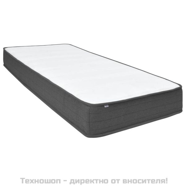 Боксспринг легло, тъмносиво, текстил, 100x200 см