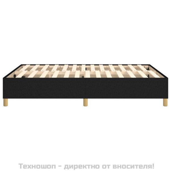 Рамка за легло с пружини, черна, 140x200 см плат