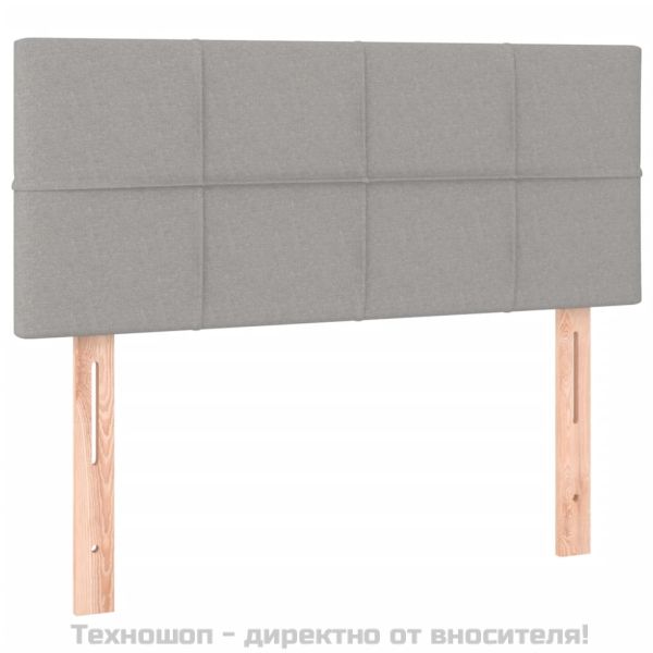 Боксспринг легло с матрак, светлосиво, 120x200 см, плат