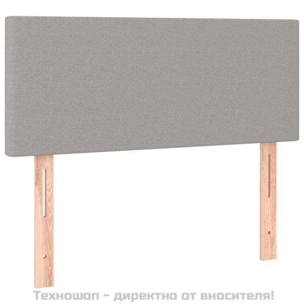 Боксспринг легло с матрак, светлосиво, 120x200 см, плат