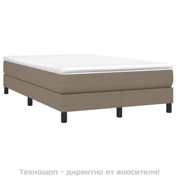 Боксспринг легло с матрак, таупе, 120x200 см, плат