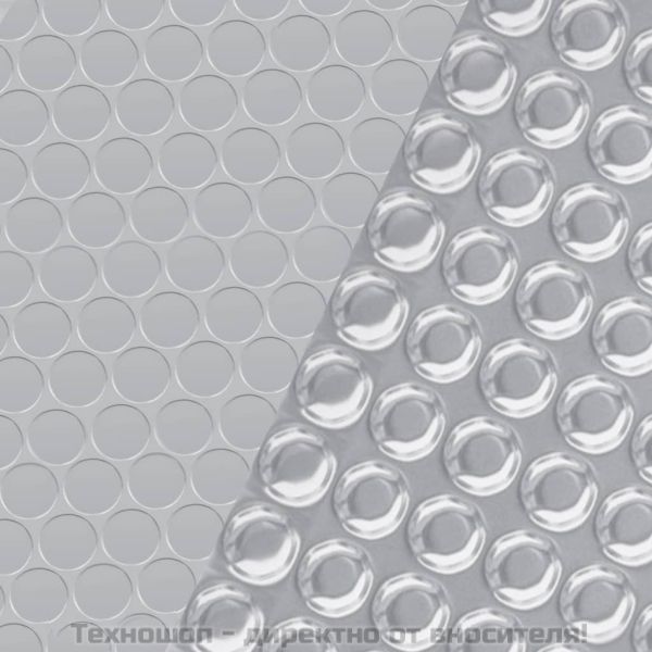 Покривало за басейн, сребристо, 417 см, PE