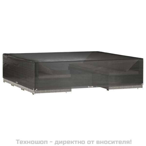 Покривало за градински мебели 16 капси 240x240x55 см квадратно