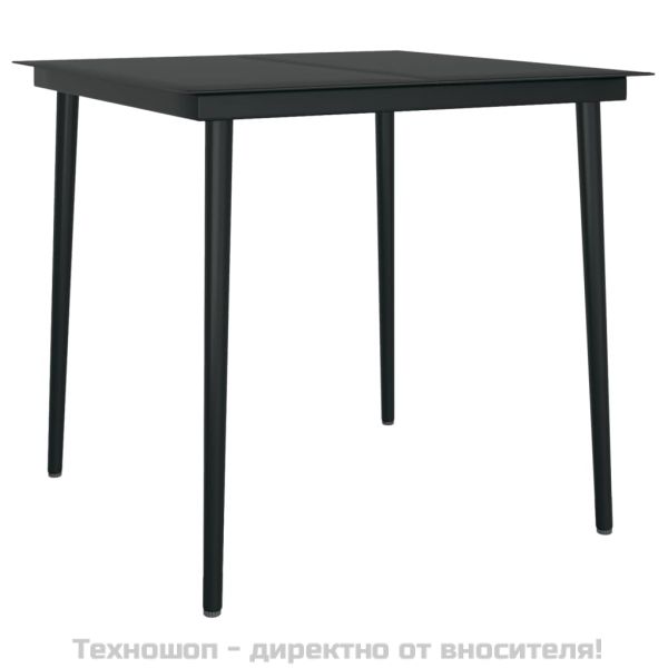 Градински трапезен комплект от 3 части сив