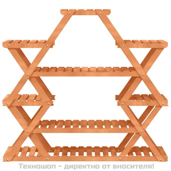 Поставка за цветя, 110x25x105 см, масивна ела