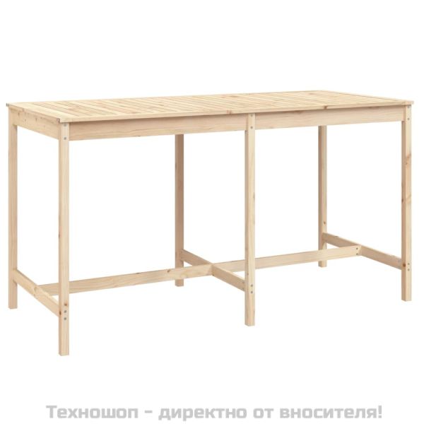 Градински бар комплект от 9 части, масивна борова дървесина