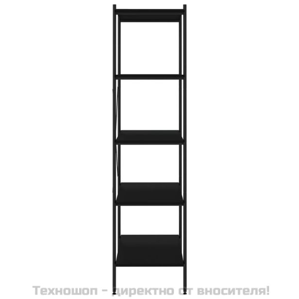 Етажерка с 5 рафта, черна, 80x40x163 см