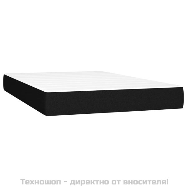 Боксспринг легло с матрак, черно, 120x200 см, плат