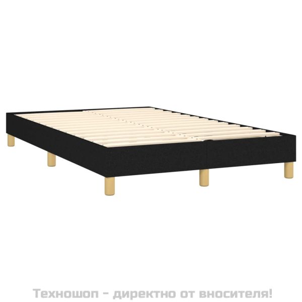 Боксспринг легло с матрак, черно, 120x200 см, плат