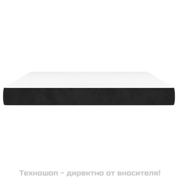 Матрак за легло с покет пружини средна твърдост черен 180x200x20 см кадифе