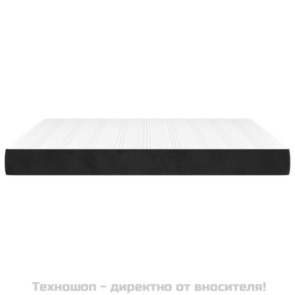 Матрак за легло с покет пружини средна твърдост черен 180x200x20 см кадифе
