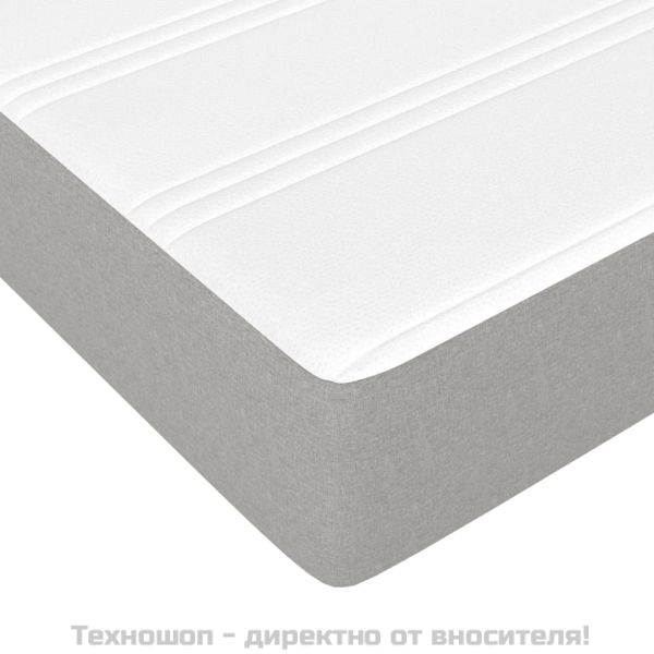 Боксспринг легло с матрак, светлосиво, 100x200 см, плат
