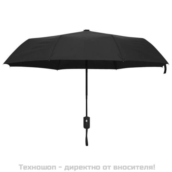 Автоматичен сгъваем чадър черен 95 см