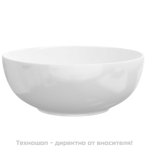Мивка, бяла, 44x17 см, керамична, кръгла