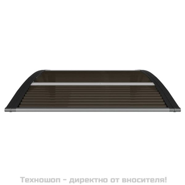 Сенник за врата, черен, 100x75 см, поликарбонат