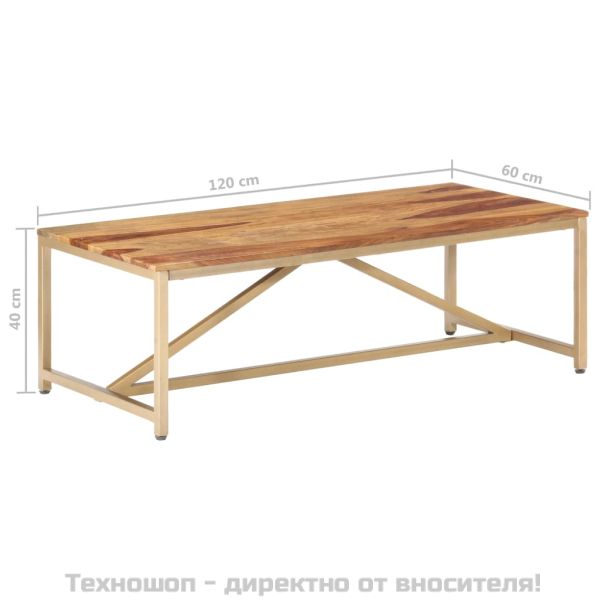 Маса за кафе 120x60x40 см масивно дърво