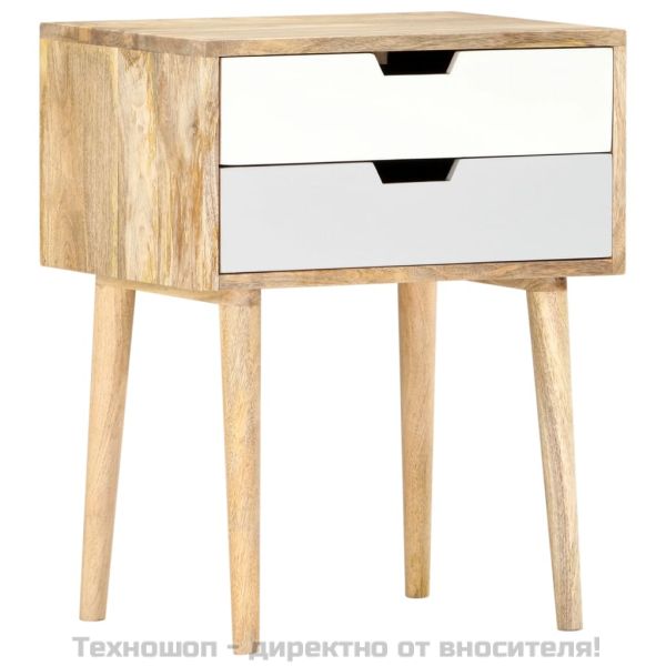 Нощно шкафче, 47x35x59 см, мангово дърво масив