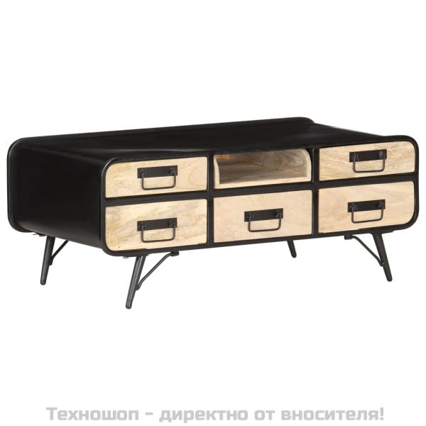 Маса за кафе, 100x50x40 см, мангово дърво масив