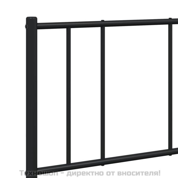 Метална рамка за легло с горна табла, бяла, 120x200 см