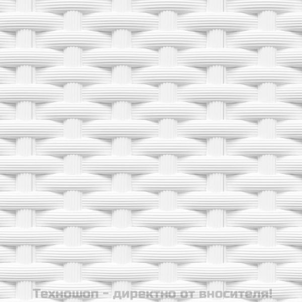 Кашпи, 2 бр, Бели, 30x30x37 см, полипропилен