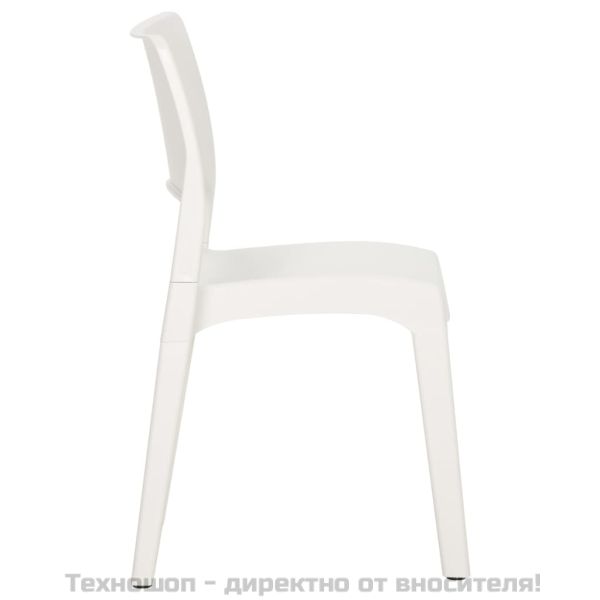 Градински столове 2 бр бели полипропилен