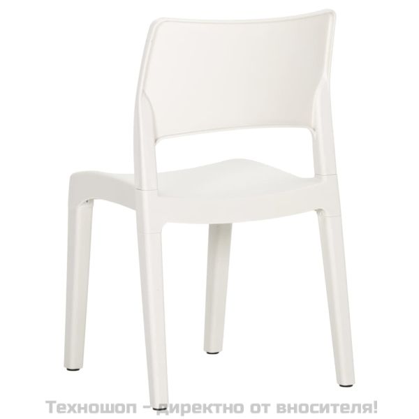 Градински столове 2 бр бели полипропилен