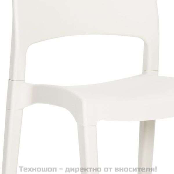 Градински столове 2 бр бели полипропилен