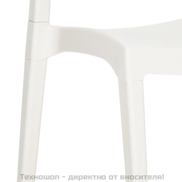 Градински столове 2 бр бели полипропилен