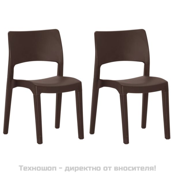 Градински столове 2 бр мока полипропилен