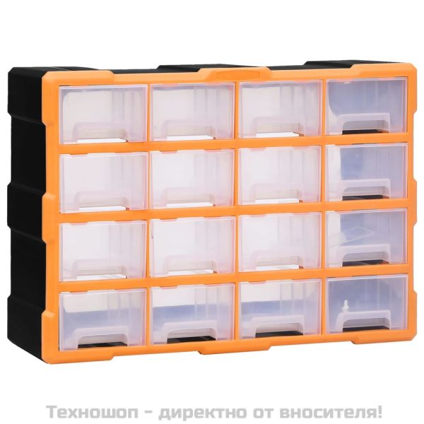 Шкаф органайзер с 16 средни чекмеджета, 52x16x37 см