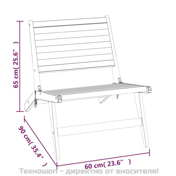 Градински стол, тиково дърво масив