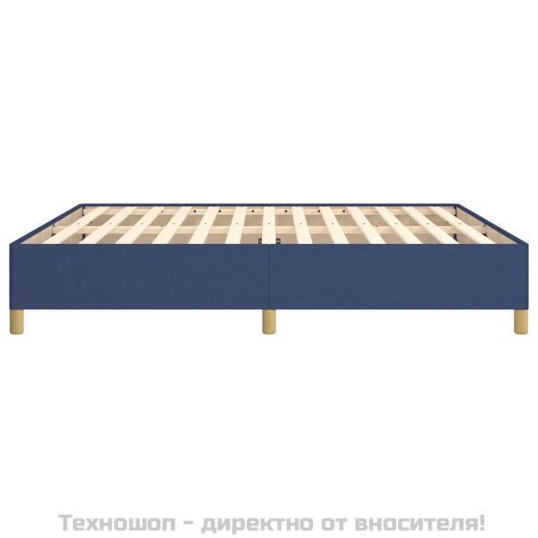 Рамка за легло с пружини, синя, 160x200 см, плат