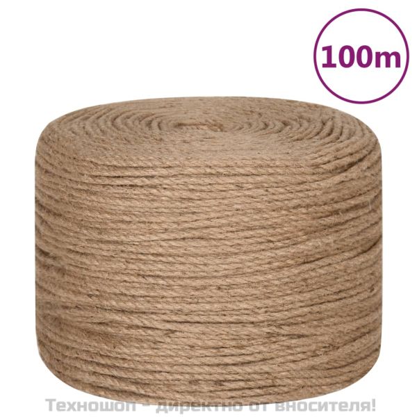 Въже от юта, 100 м дължина, 8 мм дебелина