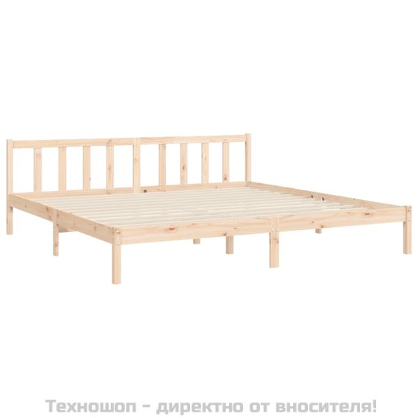Рамка за легло с табла Super King Size дърво масив
