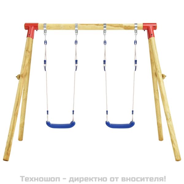 Детски люлки с въжета, 2 бр, сини, 38x16 см, полиетилен