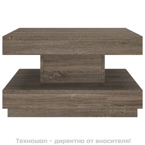 Маса за кафе, сива, 60x60x35 cм, МДФ