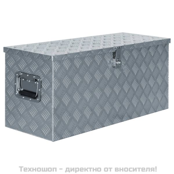Алуминиева кутия, 90,5x35x40 см, сребриста