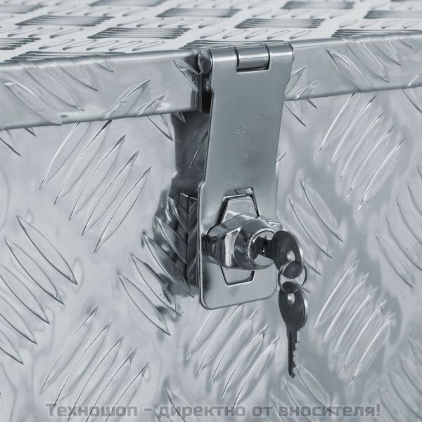 Алуминиева кутия, 90,5x35x40 см, сребриста