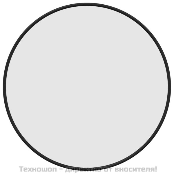 Стенно огледало черно Ø 40 см кръгло