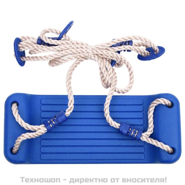 Детски люлки с въжета, 2 бр, сини, 37x15 см, полиетилен