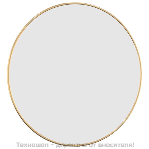 Стенно огледало злато Ø 50 см кръгло
