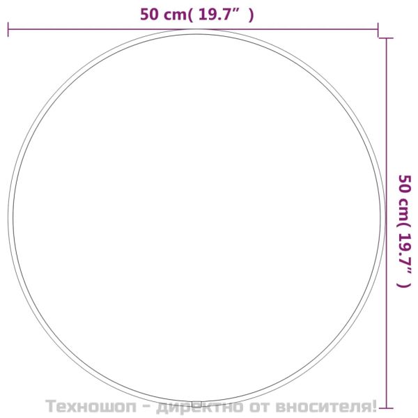 Стенно огледало злато Ø 50 см кръгло