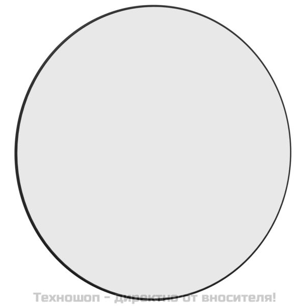 Стенно огледало черно Ø 60 см кръгло