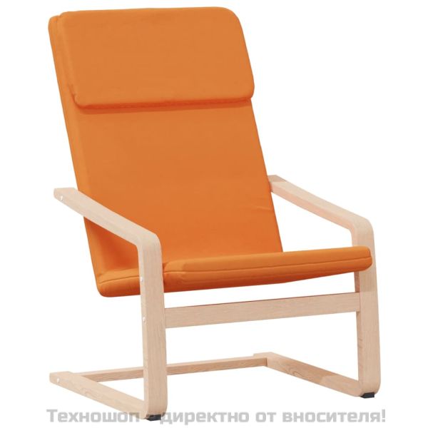 Релаксиращ стол, тъмножълт, текстил