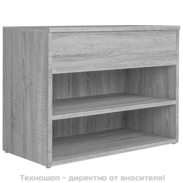 Пейка за обувки, сив сонома, 60x30x45 см, инженерно дърво