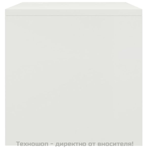 Нощно шкафче, бяло, 40x30x30 см, инженерно дърво