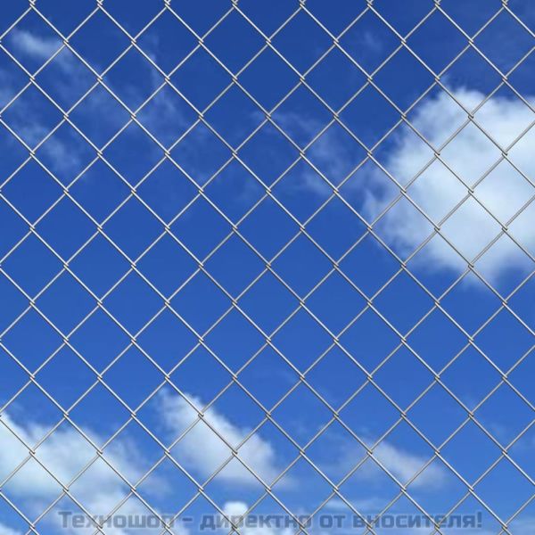 Плетена оградна мрежа поцинкована стомана 25x1,25 м сребриста