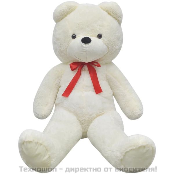 Плюшена играчка мече, бяла, 242 см