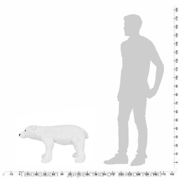 Плюшена детска полярна мечка бяла XXL