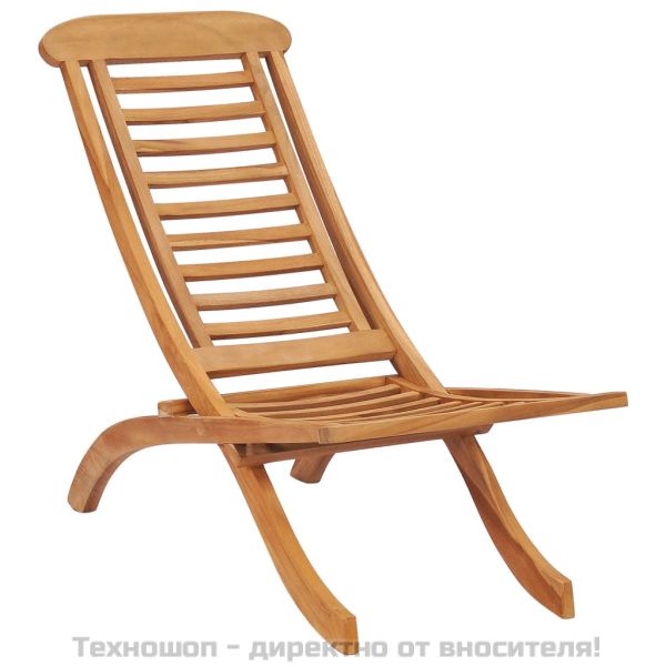 Сгъваем градински стол 50x90x69 см тиково дърво масив